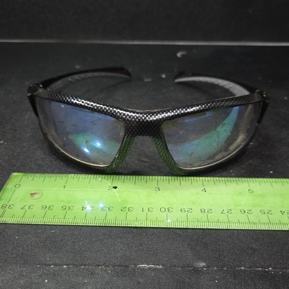 ORR‎ Safety XP750 Carbon Fiber Pattern Blue Mirror Lens ANSI Z87+ Glasses Mens